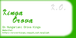 kinga orova business card